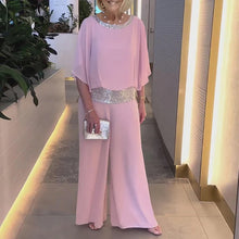 Load image into Gallery viewer, Sequined Colorblock Elegant Two-piece Set