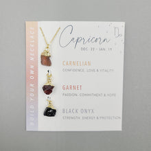 Load image into Gallery viewer, Natural Stone Crystal Zodiac Necklace