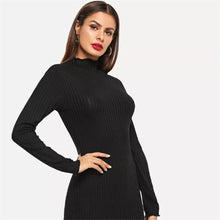 Load image into Gallery viewer, Semi-Turtleneck Casual Dress
