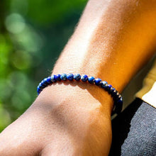 Load image into Gallery viewer, Naturlig Lapis Lazuli Stone Beaded armbånd