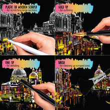Load image into Gallery viewer, Scratch Art Book For Adults -Colorful City Series