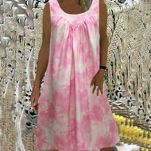 Load image into Gallery viewer, Women's Sleeveless Casual Printed Pocket Dress