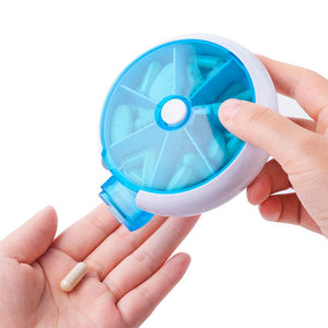 Weekly Portable Round Pill Box