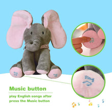 Load image into Gallery viewer, Music plush elephant, Hide-and-seek game Electric toys