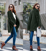 Load image into Gallery viewer, Long Sleeve Faux Fur Cardigan