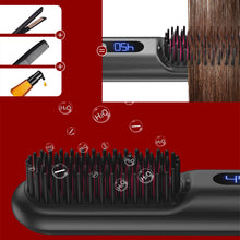 Load image into Gallery viewer, Cordless Hair Straightener Brush