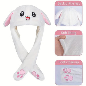 LED Glowing Plushy Rabbit Hat