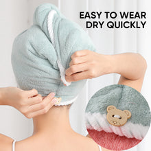 Load image into Gallery viewer, Double Layer Coral Velvet Quick Drying Hair Cap