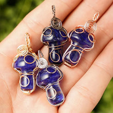 Load image into Gallery viewer, Natural Crystal Mushroom Pendant