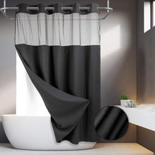 Load image into Gallery viewer, Waffle Pattern Double Layer Shower Curtain