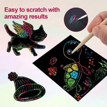 Load image into Gallery viewer, 【100 Sheets/1 Set】DIY Rainbow Magic Scratch Paper Art Set