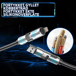 240W 4-i-1 USB-C hurtigladekabel