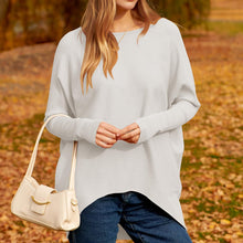 Load image into Gallery viewer, Women&#39;s Irregular Oversized Dolman Sleeve Knitted Pullover