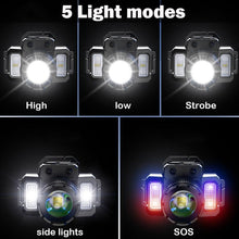Load image into Gallery viewer, USB Rechargeable Waterproof LED Headlamp