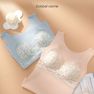 2-i-1 innebygd BH Lace Termisk Undertøy