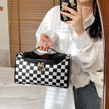 Load image into Gallery viewer, Vintage Checkerboard Pattern Makeup Bag