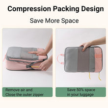 Load image into Gallery viewer, Compressed Packing Cubes Travel Storage Set