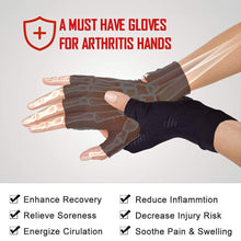 Load image into Gallery viewer, Hirundo Copper Arthritis Compression Gloves, 1 Pair