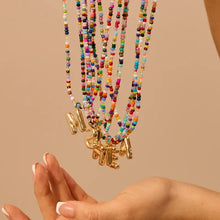 Load image into Gallery viewer, Letter Beaded Necklace