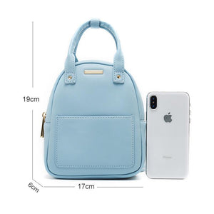 Magoloft™ PU Leather Cute Candy Color Mini Backpack