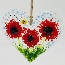 Load image into Gallery viewer, Heart Shaped Flower Pendant
