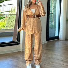 Load image into Gallery viewer, Women&#39;s Leopard Print Two Piece Set