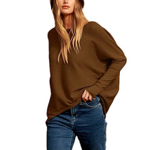 Load image into Gallery viewer, Women&#39;s Irregular Oversized Dolman Sleeve Knitted Pullover