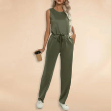 Load image into Gallery viewer, Sleeveless Solid Color Jumpsuit
