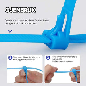 Spenne Selvlåsende premium nylon ledningsbånd
