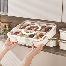 Load image into Gallery viewer, Multi-grid Clear Food Storage Box with Lid &amp; Handle