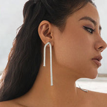 Load image into Gallery viewer, Snake Chain Drop Earrings