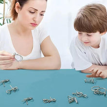 Load image into Gallery viewer, 24-Piece Metal Wire Puzzle Set