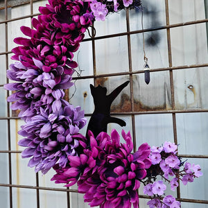 Cat Crescent Moon Wreath