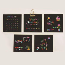 Load image into Gallery viewer, 【100 Sheets/1 Set】DIY Rainbow Magic Scratch Paper Art Set