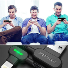 Load image into Gallery viewer, USB charging cable with 90 degree design for iOS and Android