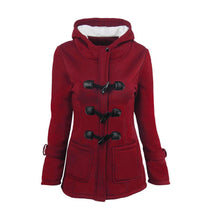Load image into Gallery viewer, Long Wool Blended Hooded Pea Coat