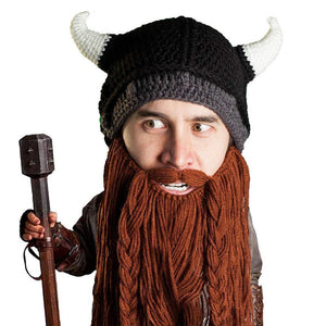 Knitted Viking Beard Hat