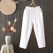 Load image into Gallery viewer, Cotton Linen Ankle Length Harem Pants