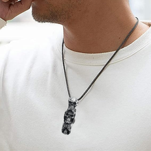 Load image into Gallery viewer, Speak No Evil, Hear No Evil, See No Evil Skulls Necklace For Men