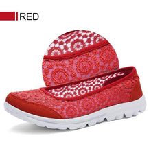 Load image into Gallery viewer, Women's Lace Screen Breathable Net Flat Shoes