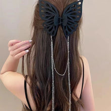 Load image into Gallery viewer, Butterfly Cutout Tassel Large Hair Clip