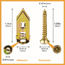 Load image into Gallery viewer, Gipsplater Expansjonsanker + Høystyrke Sink Skruer Sett (Pakke med 100)