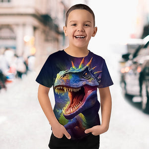 Dinosaur Print Boys Short Sleeve T-Shirt