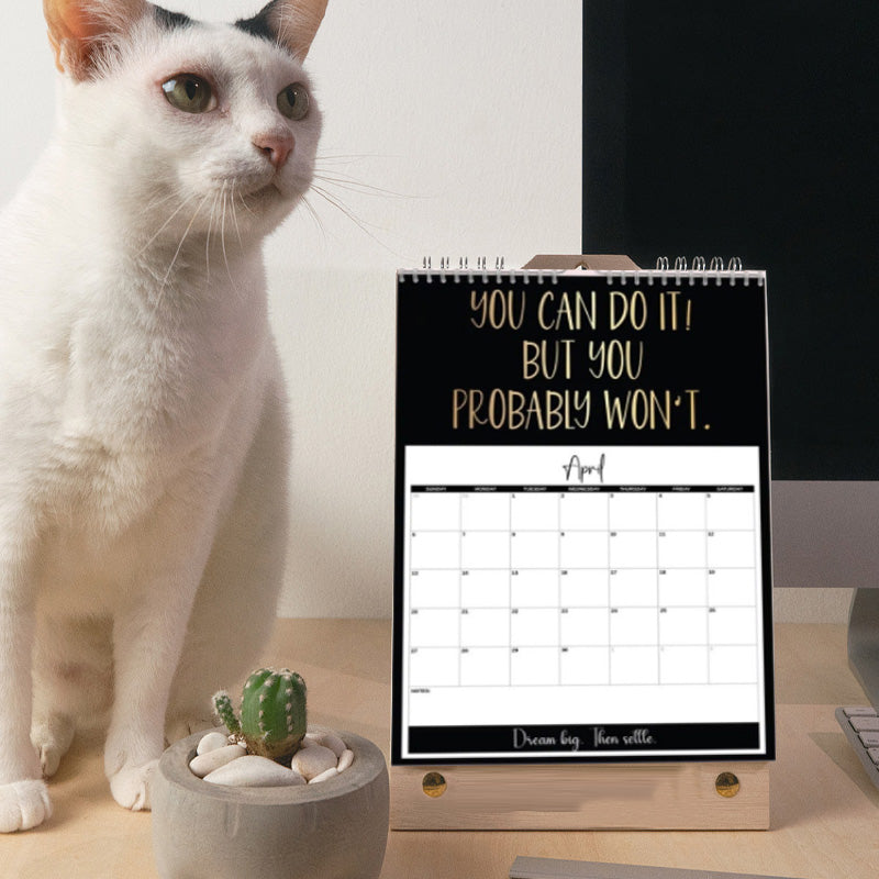 2025 Motivational Sarcastic Wall Calendar