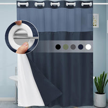 Load image into Gallery viewer, Waffle Pattern Double Layer Shower Curtain