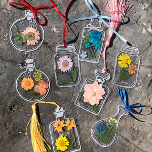 Bokmerkesett for tørkede blomster