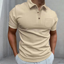 Load image into Gallery viewer, Men&#39;s Waffle Polo Shirt