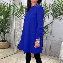 Load image into Gallery viewer, Knee-Length Dress With Long Sleeves