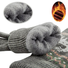 Load image into Gallery viewer, Snowflake Printed Knitted Touchscreen Gloves