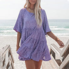 Load image into Gallery viewer, Sequin Baby Doll Dress